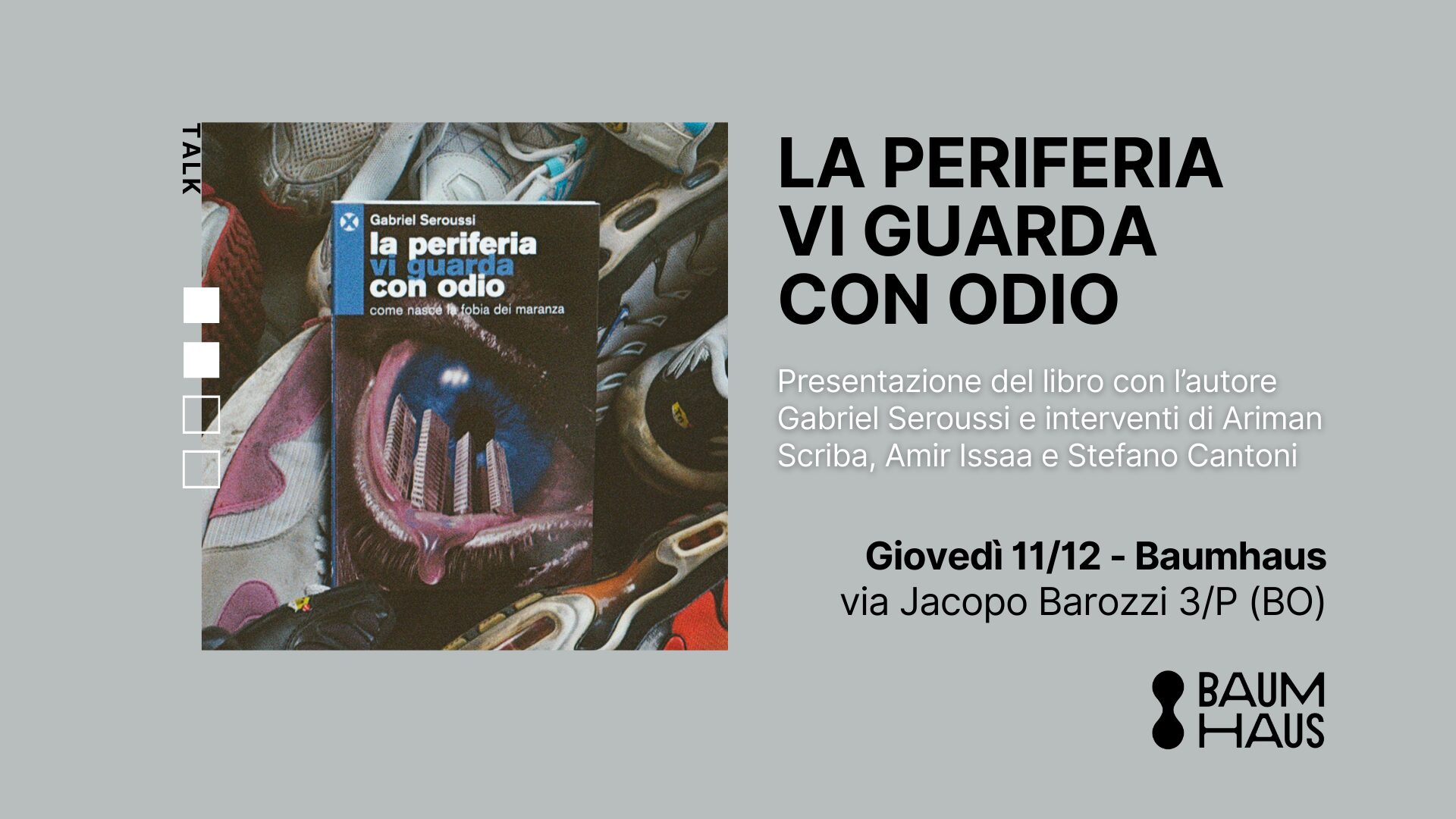 “La periferia vi guarda con odio” presentazione con l’autore Gabriel Seroussi